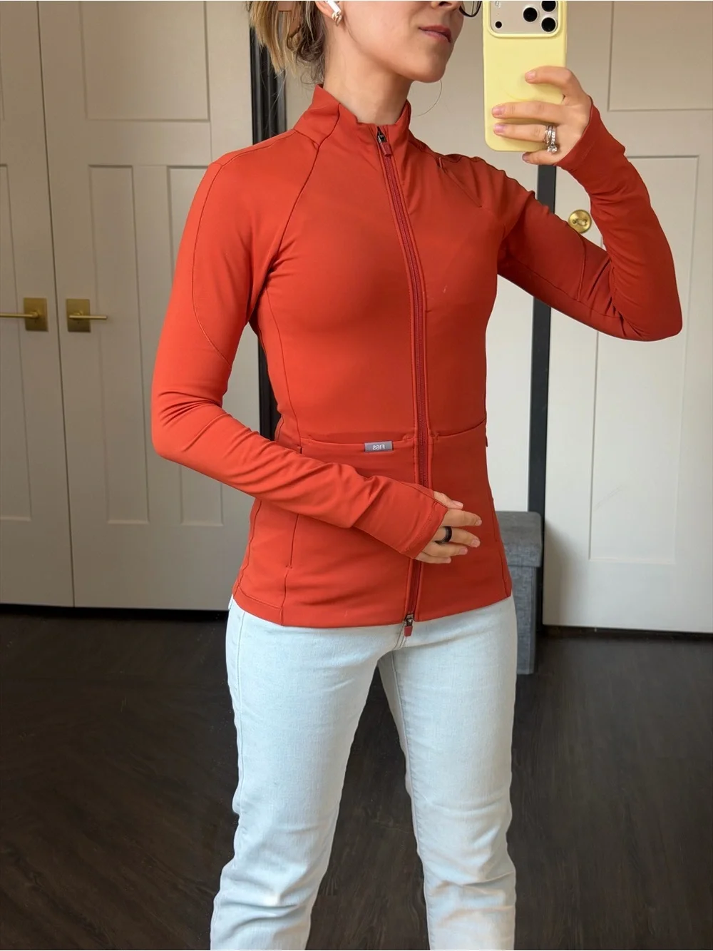 Figs Zip-Front Technical Jacket in Rust - Picture 2 of 6